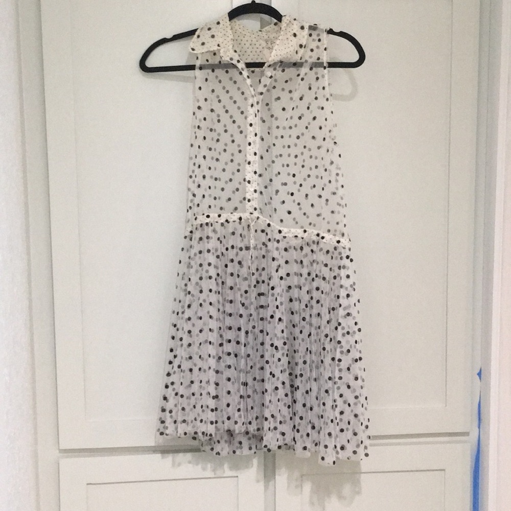Free People sheer polka dot dress